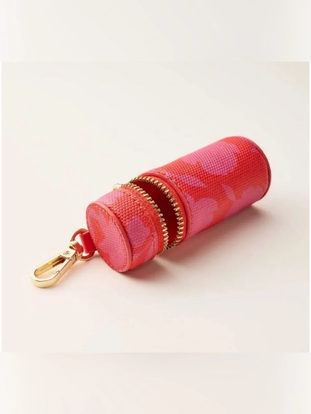 New Kate spade x Target Classic rose lipstick zip case gold bag charm keychain